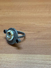 Adjustable German silver jadau kundan ring