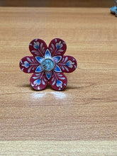 Adjustable ring in hand painted Meenakari work