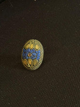 Tibetian style antique gold plated adjustable ring